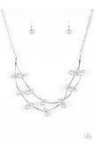 Wedding Belles Pearls - Silver Paparazzi Necklace