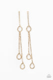 Chance of REIGN - Gold Paparazzi Earrings & Bracelet Set