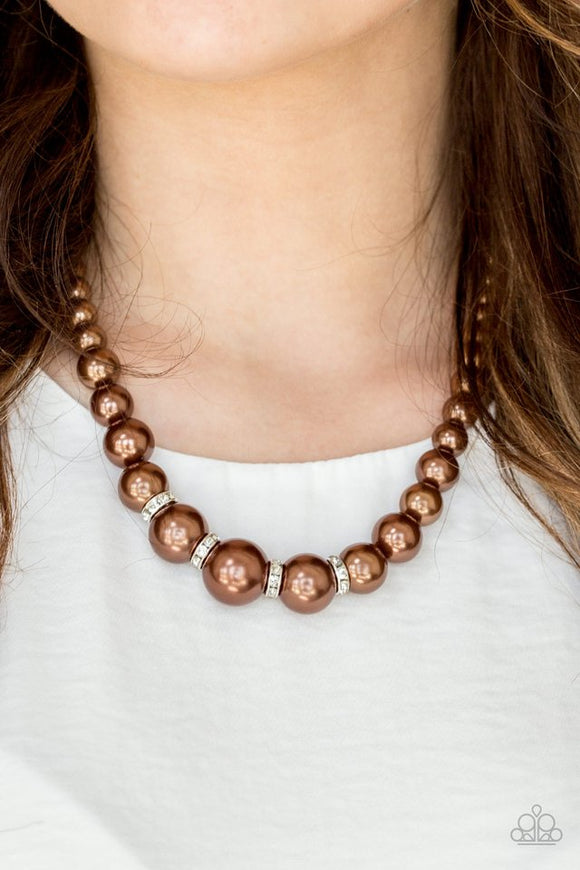 Party Pearls - Brown Paparazzi Necklace