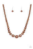 Party Pearls - Brown Paparazzi Necklace