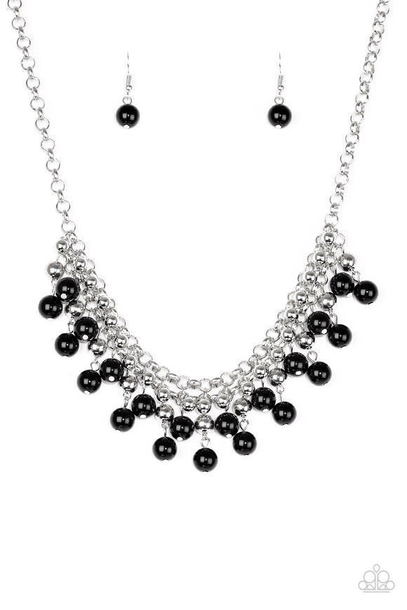 Friday Night Fringe - Black Paparazzi Necklace