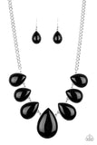 Drop Zone - Black Paparazzi Necklace