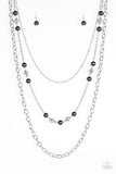 Classical Cadence - Black Paparazzi Necklace