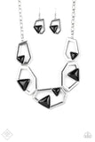 Geo-ing, Geo-ing, Gone - Black Paparazzi Necklace