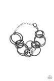 Jump Into The Ring - Black Paparazzi Necklace Set