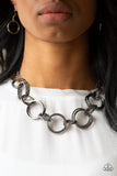 Jump Into The Ring - Black Paparazzi Necklace Set