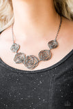 Rosy Rosette - Black Paparazzi Necklace Set