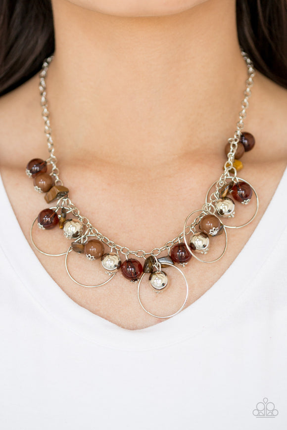 Mountain Mosaic - Brown Paparazzi Necklace