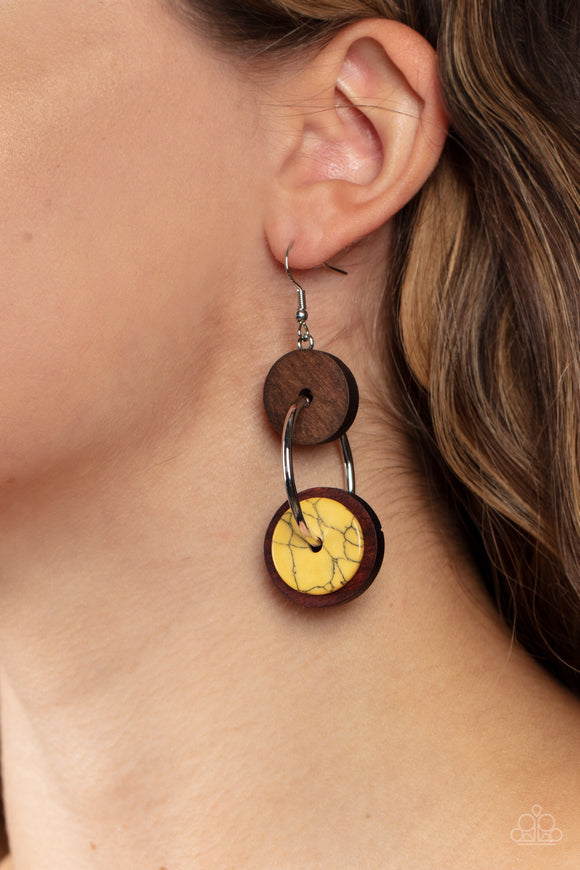 Artisanal Aesthetic - Yellow Paparazzi Earrings