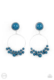 Cabaret Charm- Blue Clip-on Paparazzi Earrings