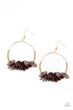 Caribbean Cocktail - Brown Paparazzi Earrings