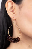 Caribbean Cocktail - Brown Paparazzi Earrings