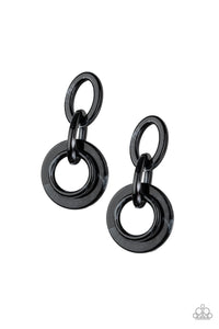 Havana HAUTE Spot - Black Paparazzi Earrings