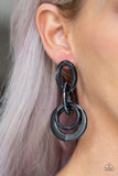 Havana HAUTE Spot - Black Paparazzi Earrings