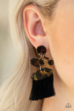 No One Likes A Cheetah - Black Paparazzi Earrings