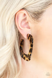 Cheetah Incognita - Brown Paparazzi Earrings