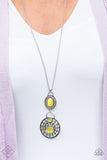 Hook, VINE and Sinker - Yellow Paparazzi Necklace Set