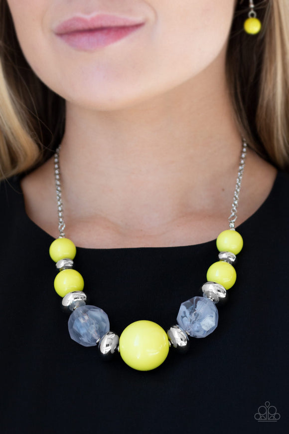 Daytime Drama - Yellow Paparazzi Necklace