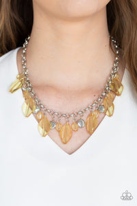 Malibu Ice - Yellow Paparazzi Necklace