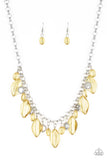 Malibu Ice - Yellow Paparazzi Necklace