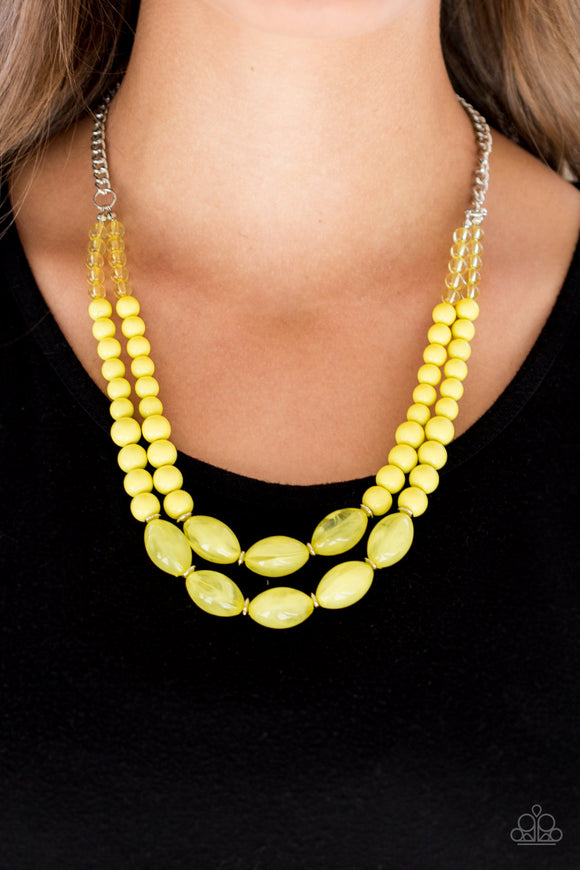 Sundae Shoppe - Yellow Paparazzi Necklace