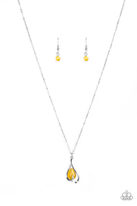 Tell Me A Love Story - Yellow Paparazzi Necklace