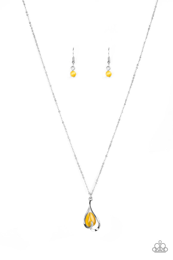 Tell Me A Love Story - Yellow Paparazzi Necklace