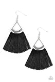 Tassel Tuesdays - Black Paparazzi Earrings