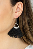 Tassel Tuesdays - Black Paparazzi Earrings