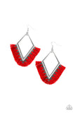 When In Peru - Red Paparazzi Earrings