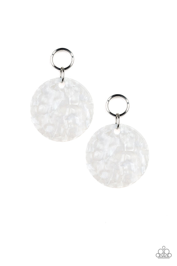 Beach Bliss - White Paparazzi Earrings