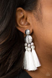 Taj Mahal Tourist - White Paparazzi Earrings