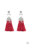 Tassel Trippin - Red Paparazzi Earrings