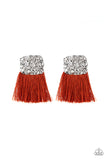 Plume Bloom - Orange Paparazzi Earrings