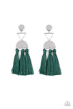 Tassel Trippin - Green Paparazzi Earrings