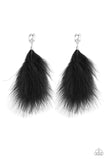 The SHOWGIRL Must Go On! - Black Paparazzi Earrings