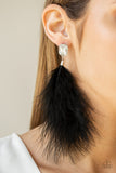 The SHOWGIRL Must Go On! - Black Paparazzi Earrings