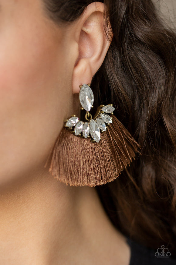 Formal Flair - Brown Paparazzi Earrings