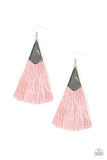 In Full PLUME - Pink Paparazzi Earrings