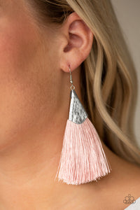 In Full PLUME - Pink Paparazzi Earrings