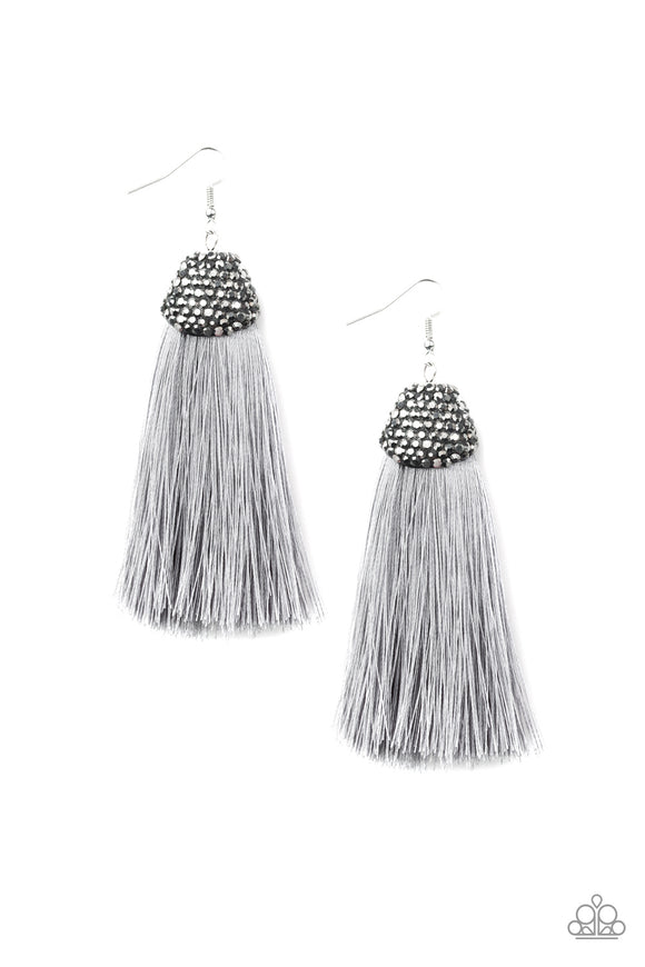 Razzle Riot - Silver Paparazzi Earrings