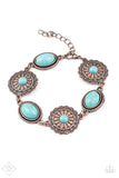 Mayan Marvel Copper - Blue Paparazzi Necklace Set