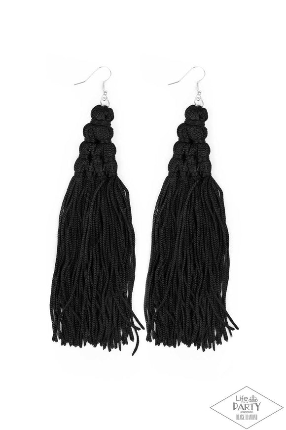 Magic Carpet Ride - Black Paparazzi Earrings