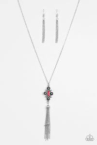 Sedona Skies - Red Paparazzi Necklace Set