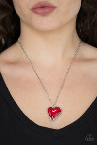 Heart Flutter - Red Paparazzi Necklace