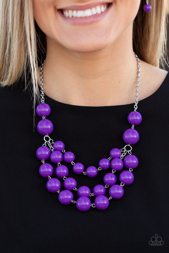 Miss Pop-YOU-larity - Purple Necklace Set