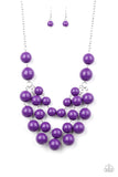 Miss Pop-YOU-larity - Purple Necklace Set