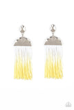 Rope Them In - Yellow Paparazzi Earrings