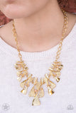 The Sands of Time - Blockbuster - Gold Paparazzi Necklace