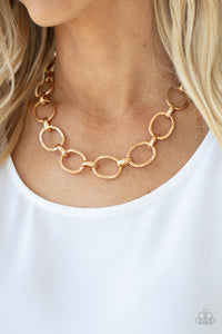 HAUTE-ly Contested - Gold Paparazzi Necklace